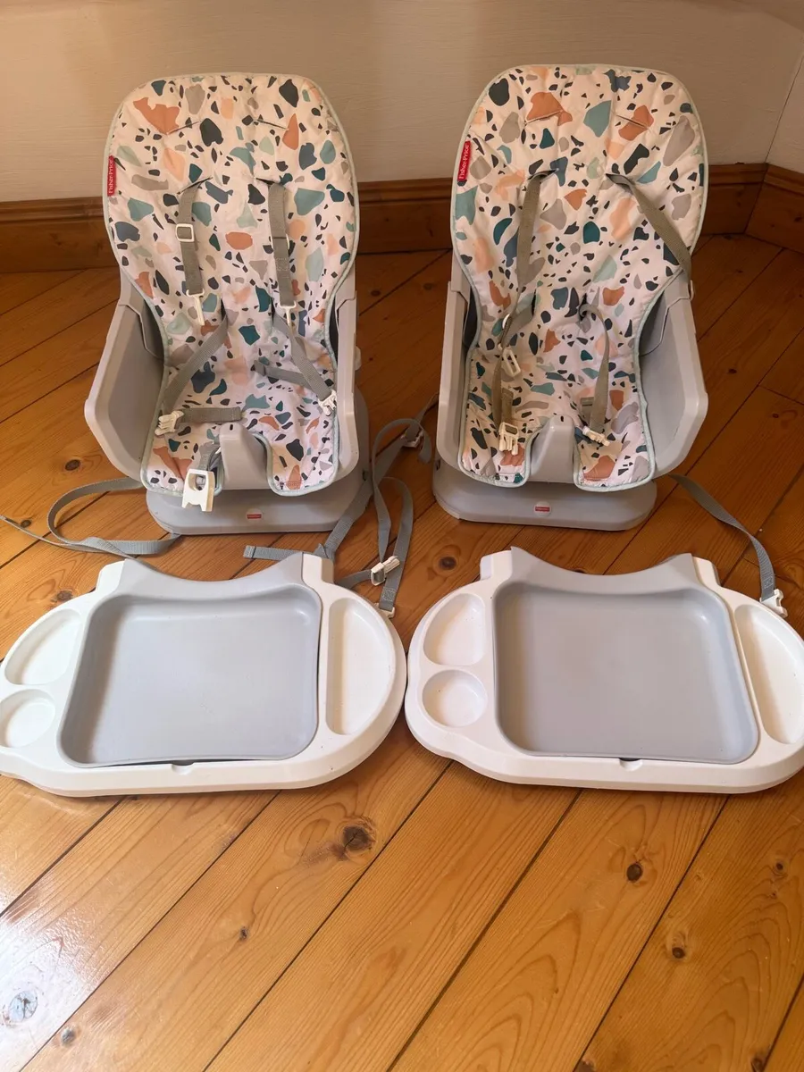Fisher price space saver high chairs x2 - Image 2