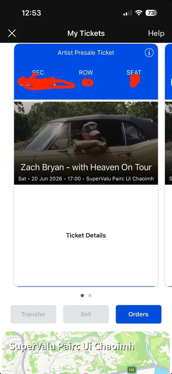 Zach Bryan 2 Tickets Saturday - Cork