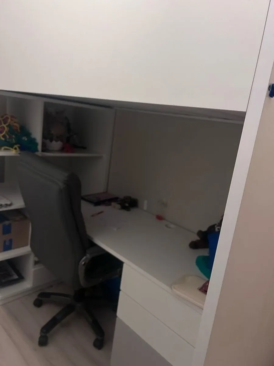 SMASTAD Ikea bunk bed with desk and wardrobe - Image 3