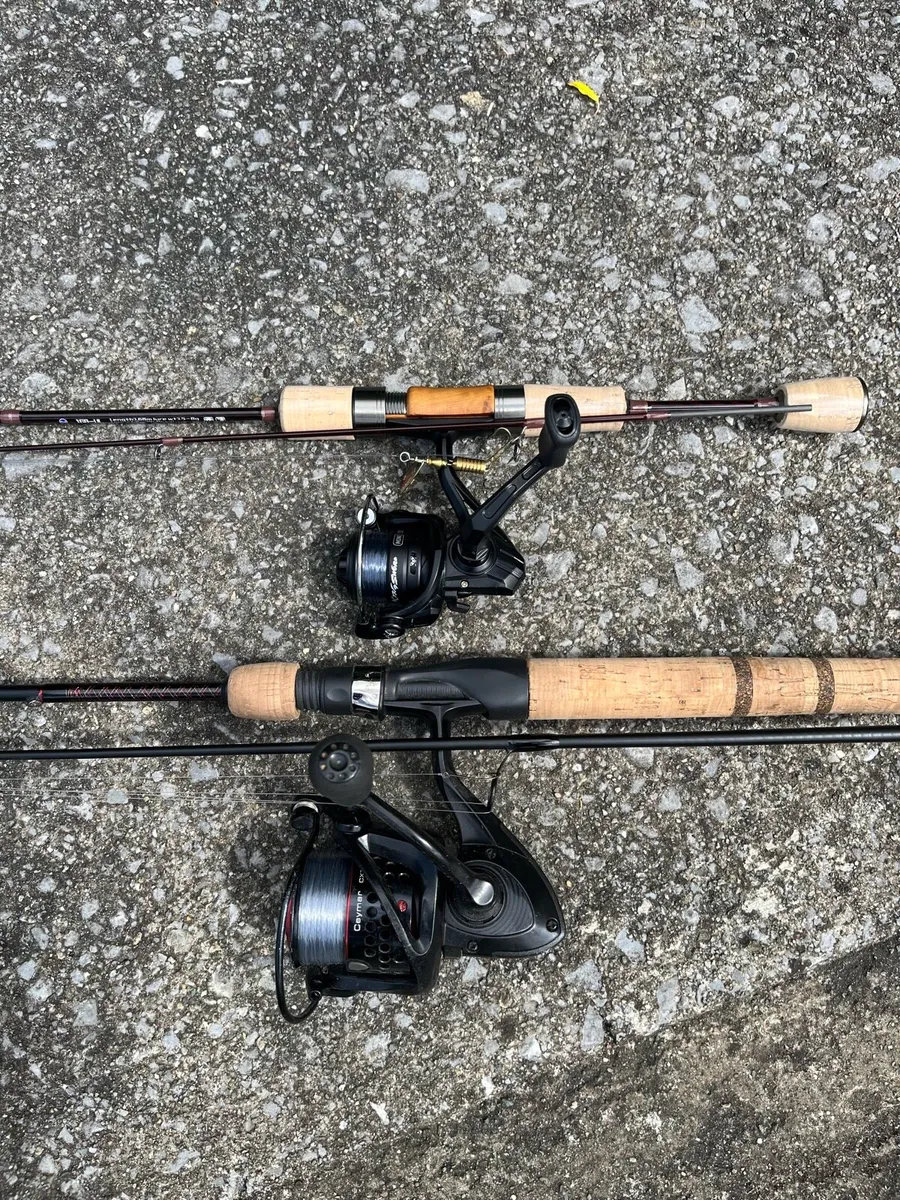 2 ultra light spinning rods and reels - Image 1
