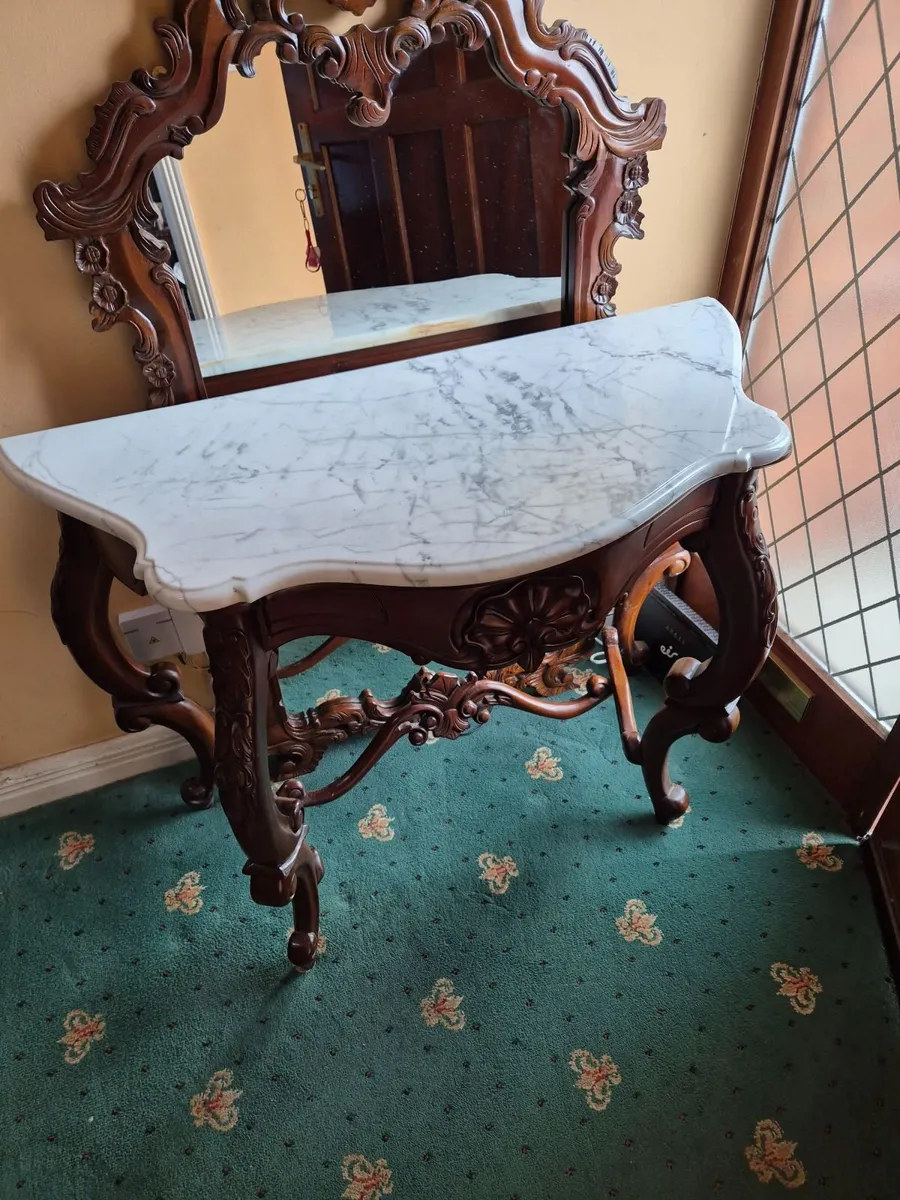 Hall table and mirror - Image 2