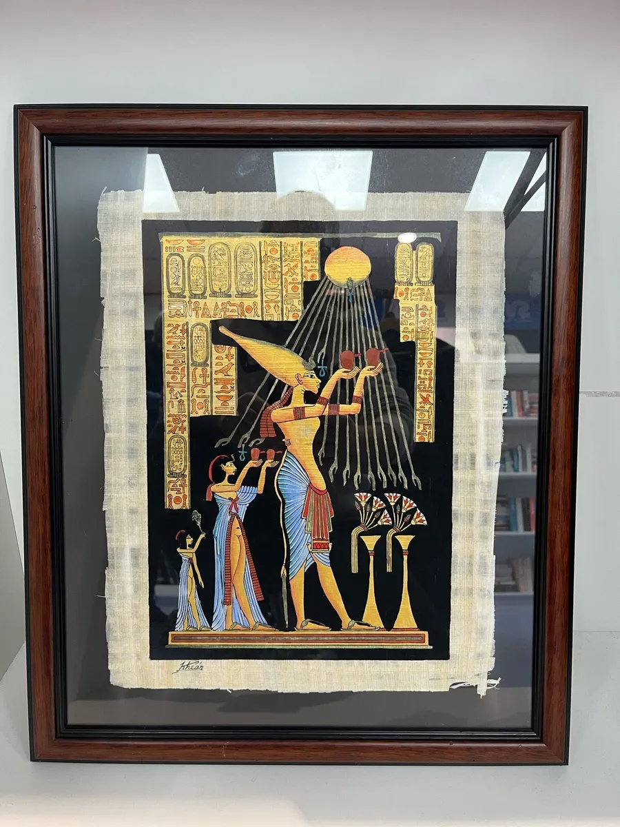 Vintage Hand painted Egyptian Artwork signed