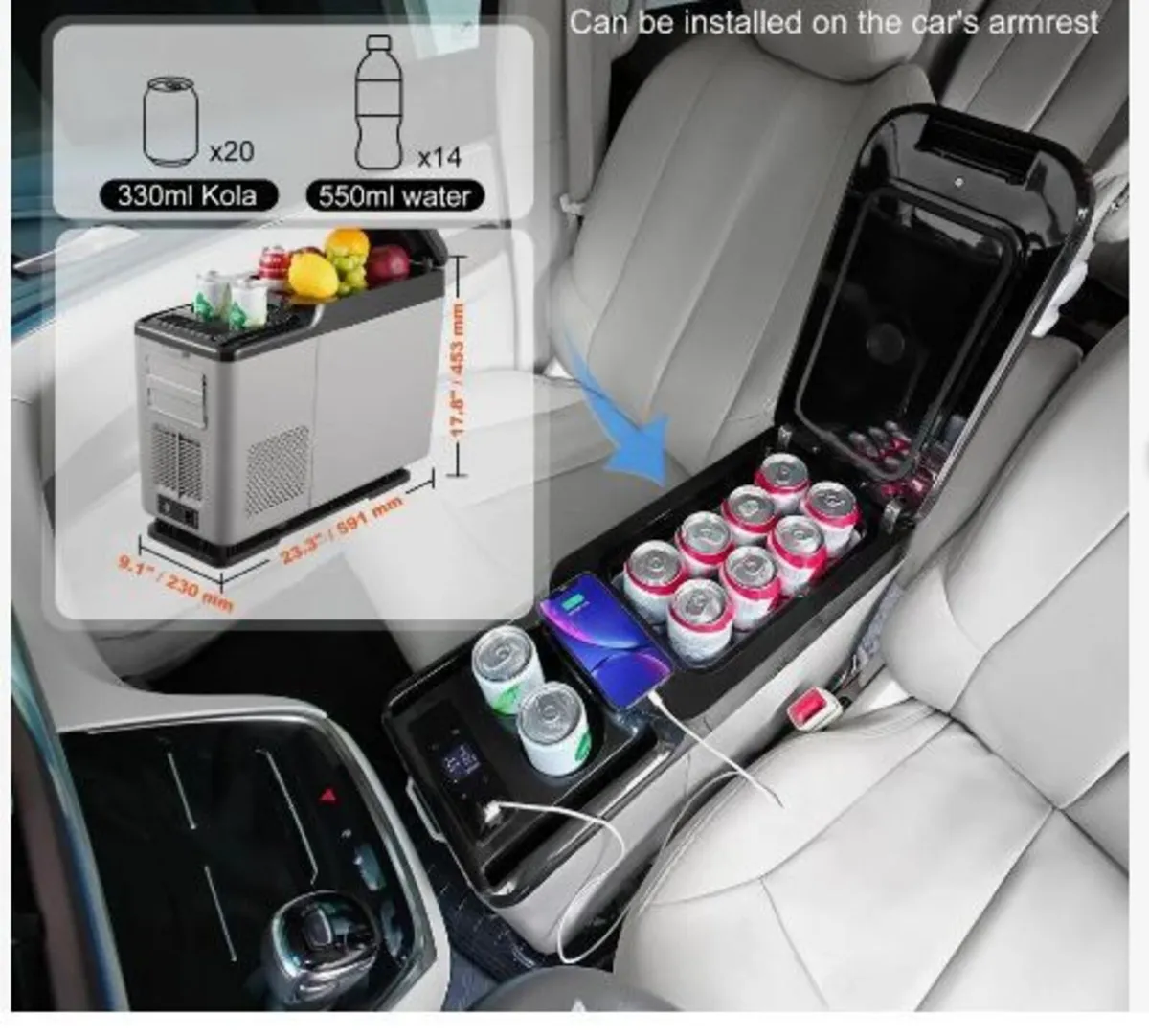 Car Refrigerator, 12 Volt Car Armrest Refrigerator - Image 2