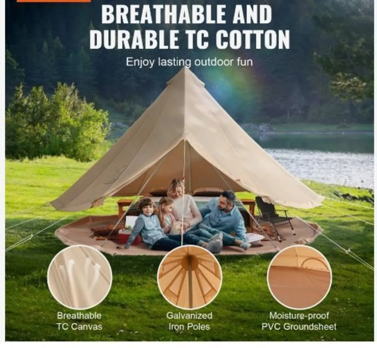Canvas Bell Tent, 4 Seasons - Image 2