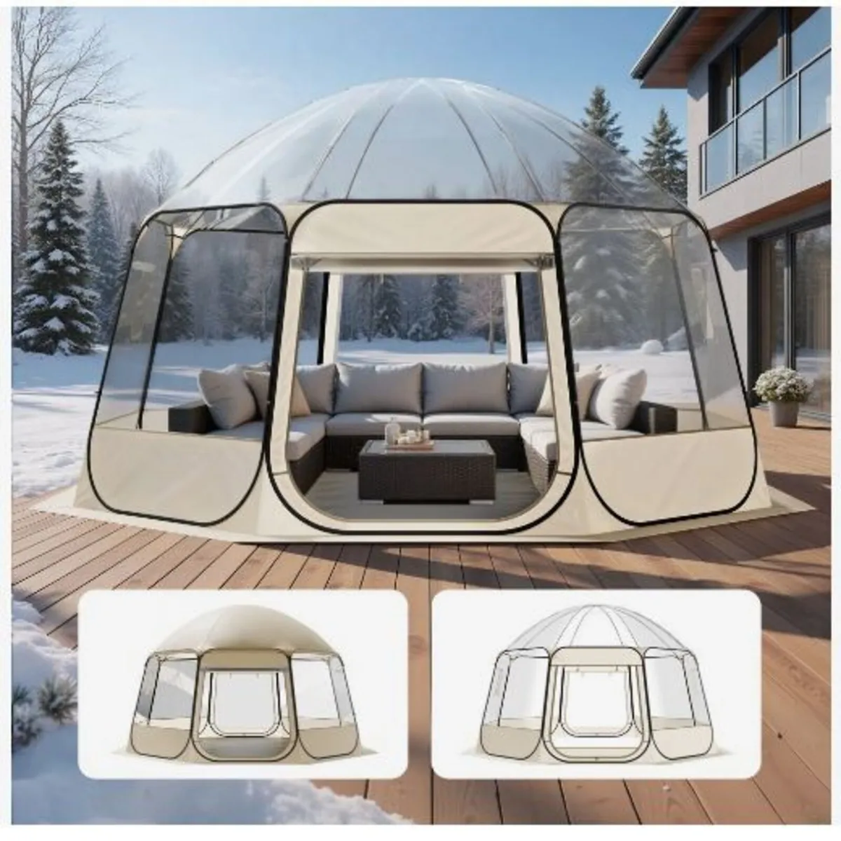 Pop up Bubble Tent, 4.58 x 4.32 m Waterproof - Image 4