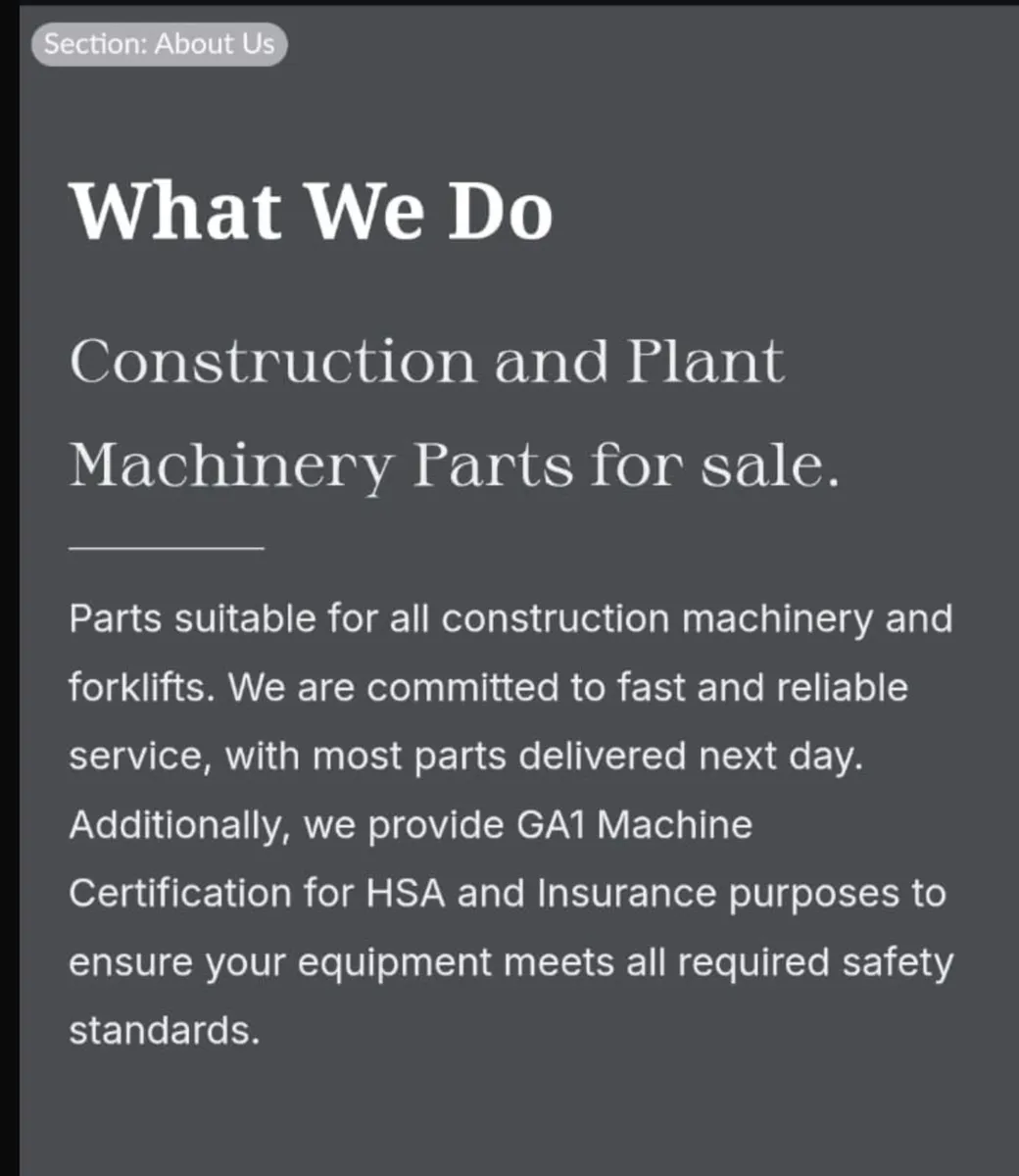 JCB PARTS - TELEHANDLER - DUMPER -  PARTS - Image 2