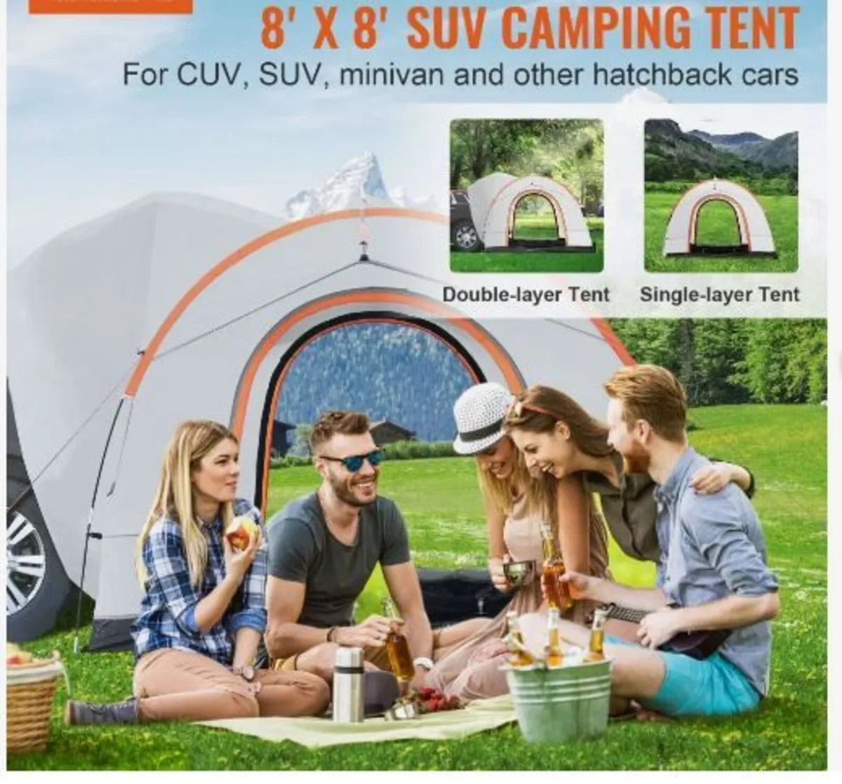 SUV Camping Tent, 8'-8' SUV Tent Attachment - Image 2