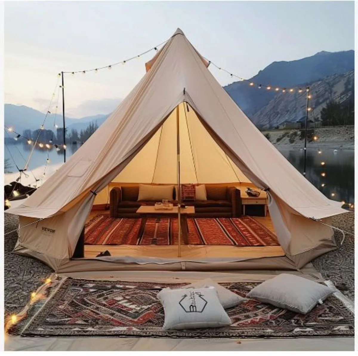 Canvas Bell Tent, 4 Seasons 6 m/19.68 ft Yurt - Image 4