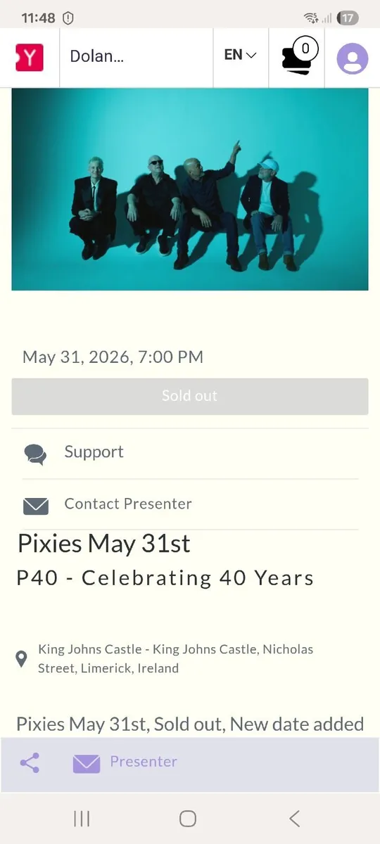 Pixies at St Johns Castle Tickets - Image 1