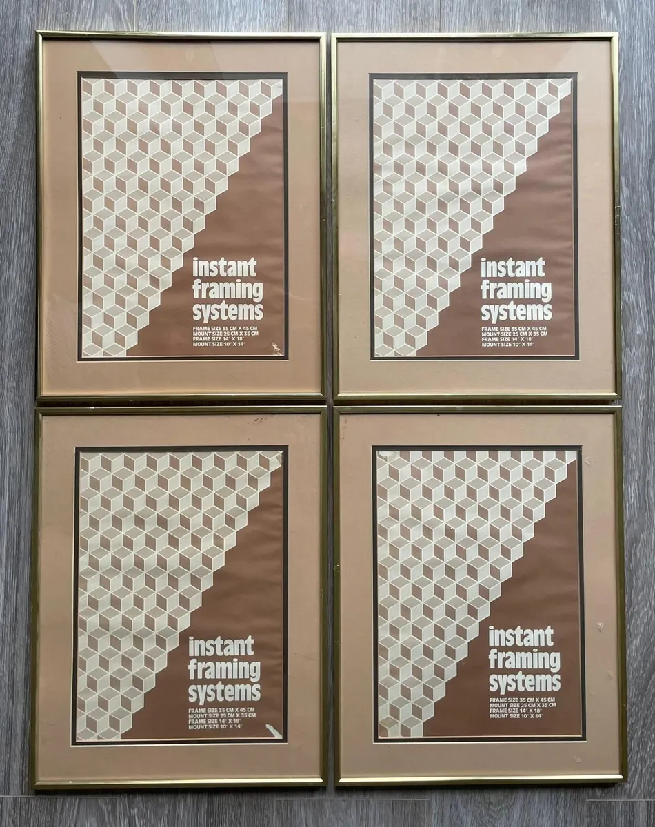 4 Large Gold Frames  Frame Size 35x45cm