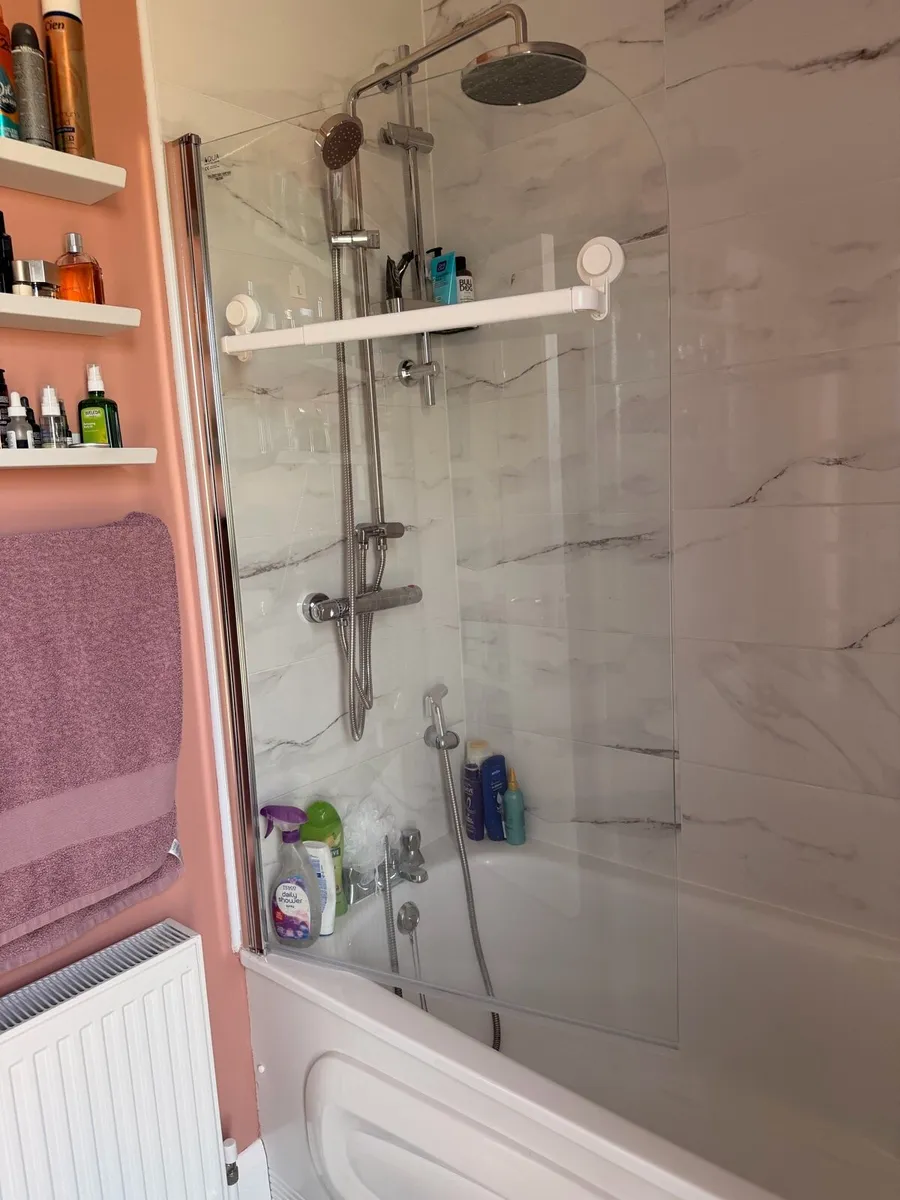 Bath shower screen 80x140cm - Image 1