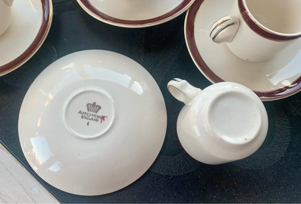 Mid century Alfred Meakin Demitasse 15 pc set - Image 4