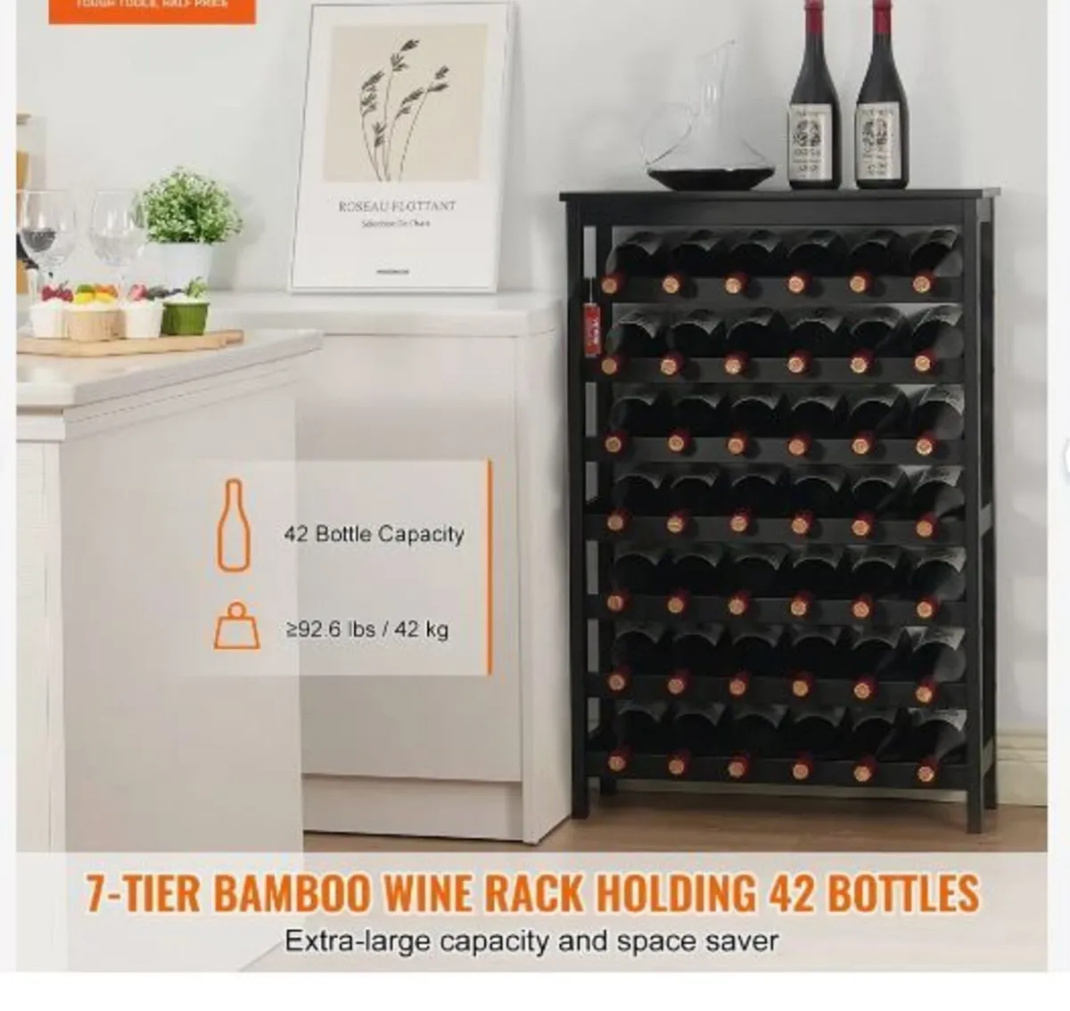 42 Bottle Modular Wine Rack - Image 3
