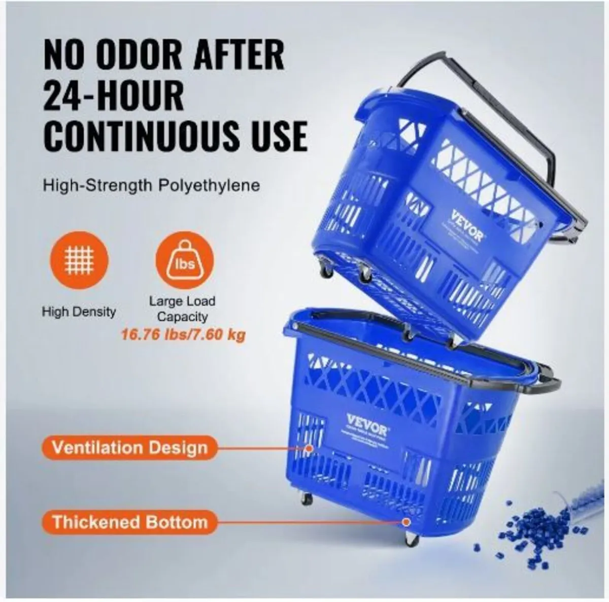 Shopping Baskets, 6PCS, 39L Shopping Carts - Image 4