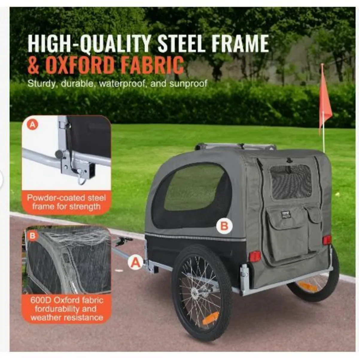 Dog Bike Trailer, Supports up to 88 lbs - Image 4