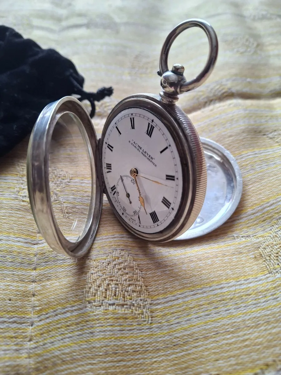 ANTIQUE  SILVER POCKET WATCH - Image 2