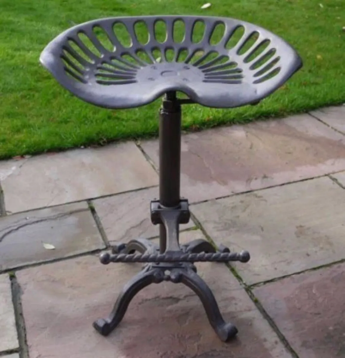 NEW Cast Iron Tractor Style Kitchen Bar Stool - Image 4