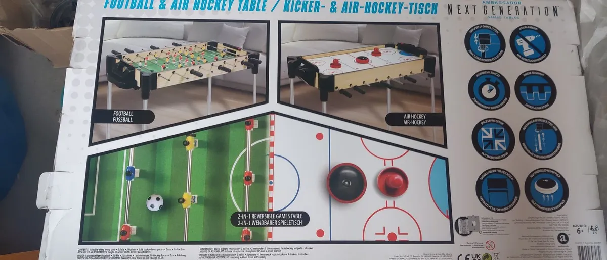 Ambassador football air hockey table. .like new - Image 2
