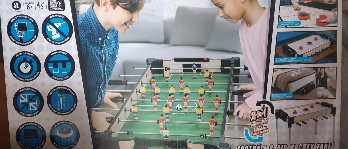 Ambassador football air hockey table. .like new - Image 3