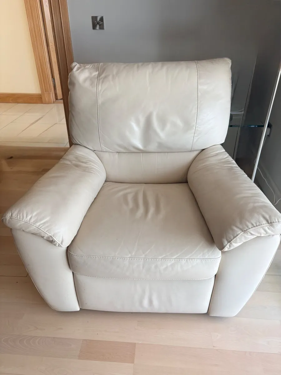 Leather Sofa and recliner chair - Image 3