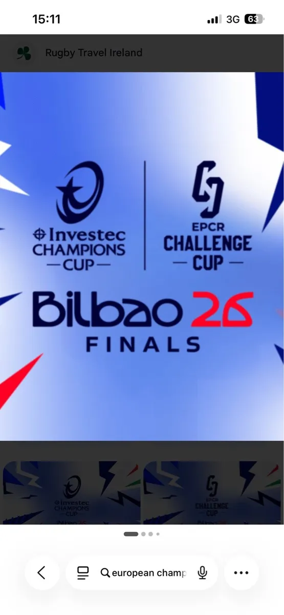 European Champions Cup Final ticket. - Image 1