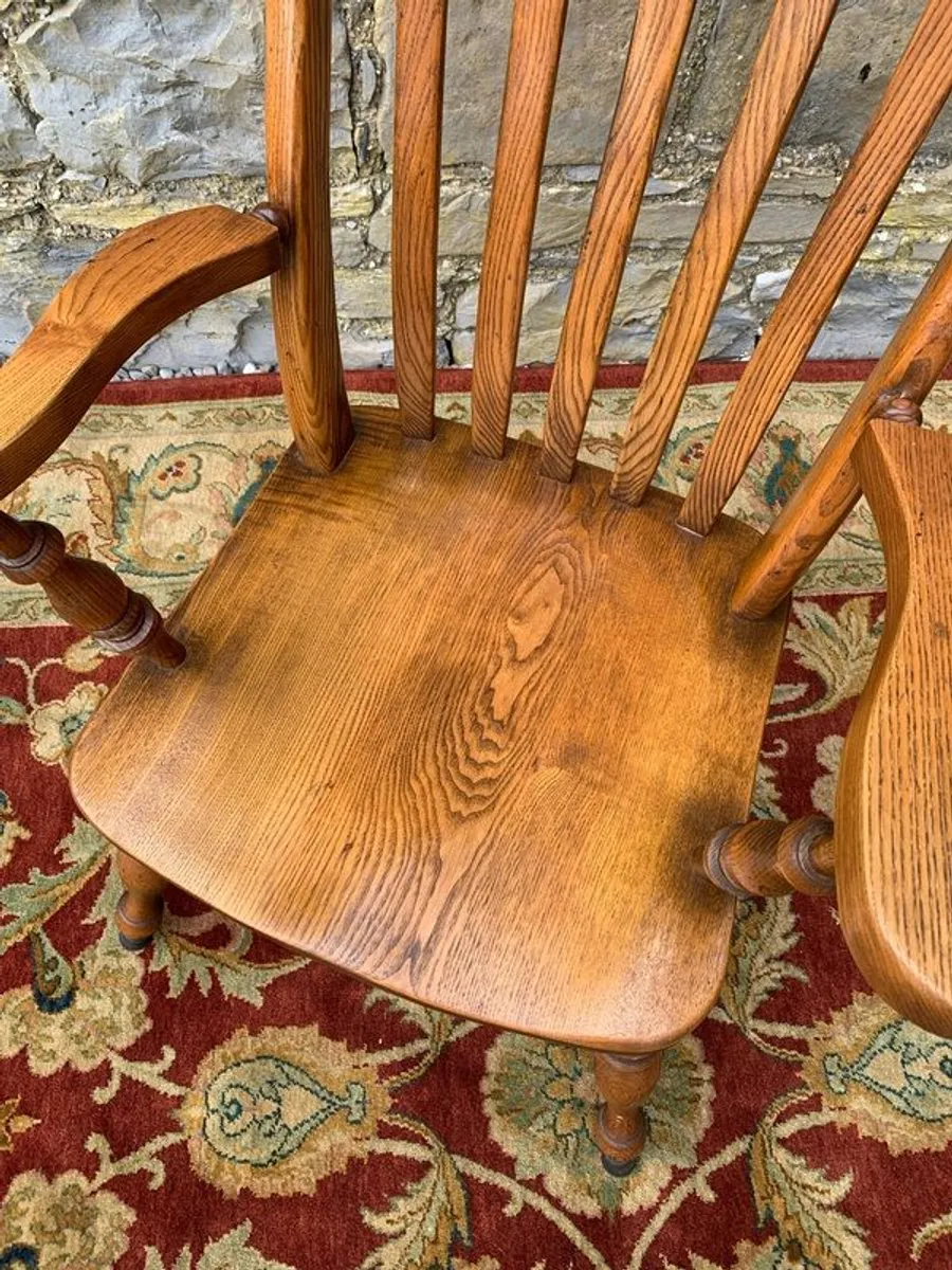 Victorian Ash & Elm Windsor Armchair - Image 2