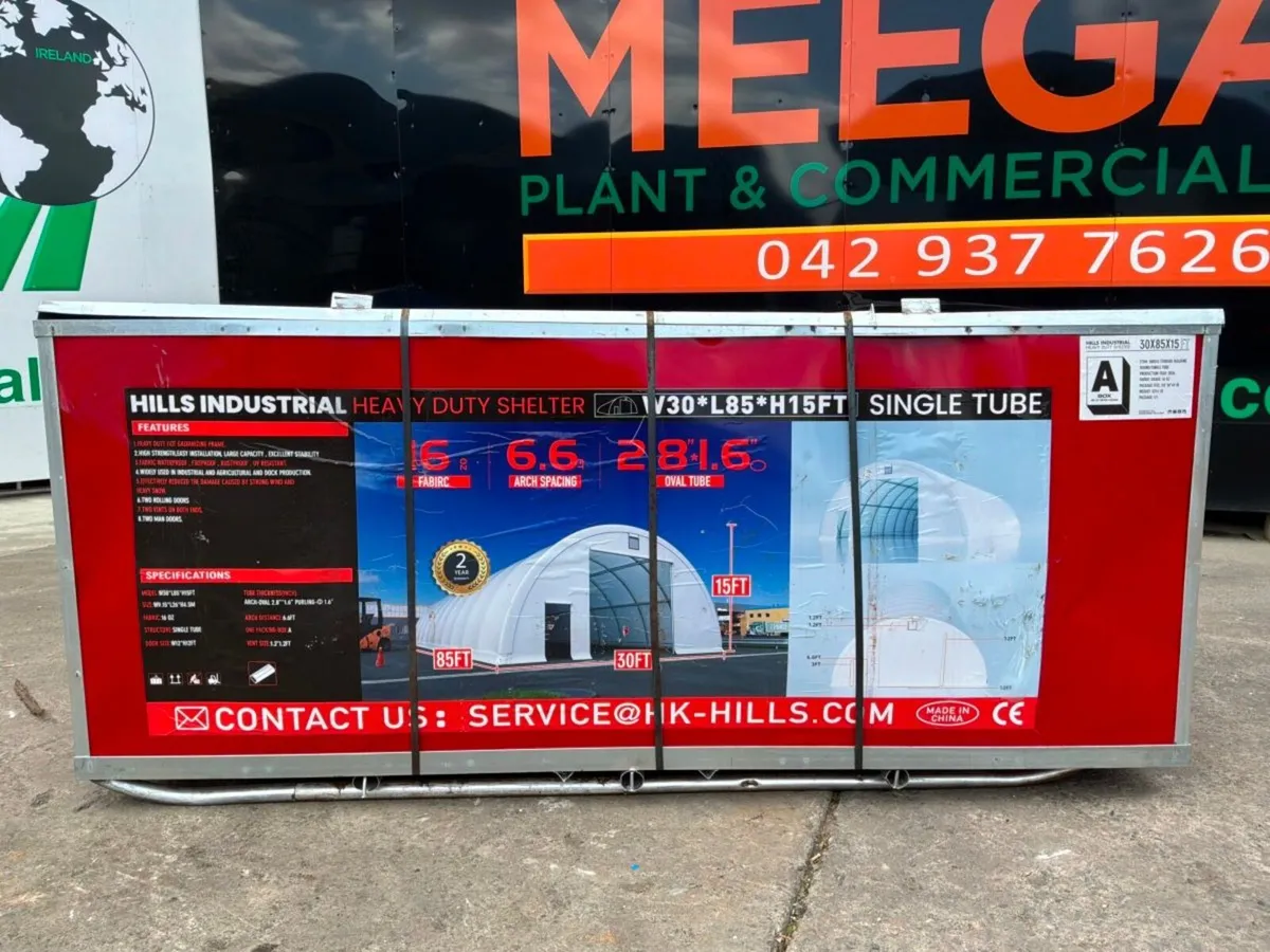 85ft x 30ft x 15ft HEAVY DUTY DOMED SHELTER....437 - Image 3