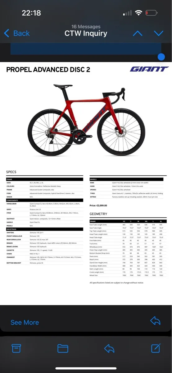 Giant Propel Advance 2 - Image 1