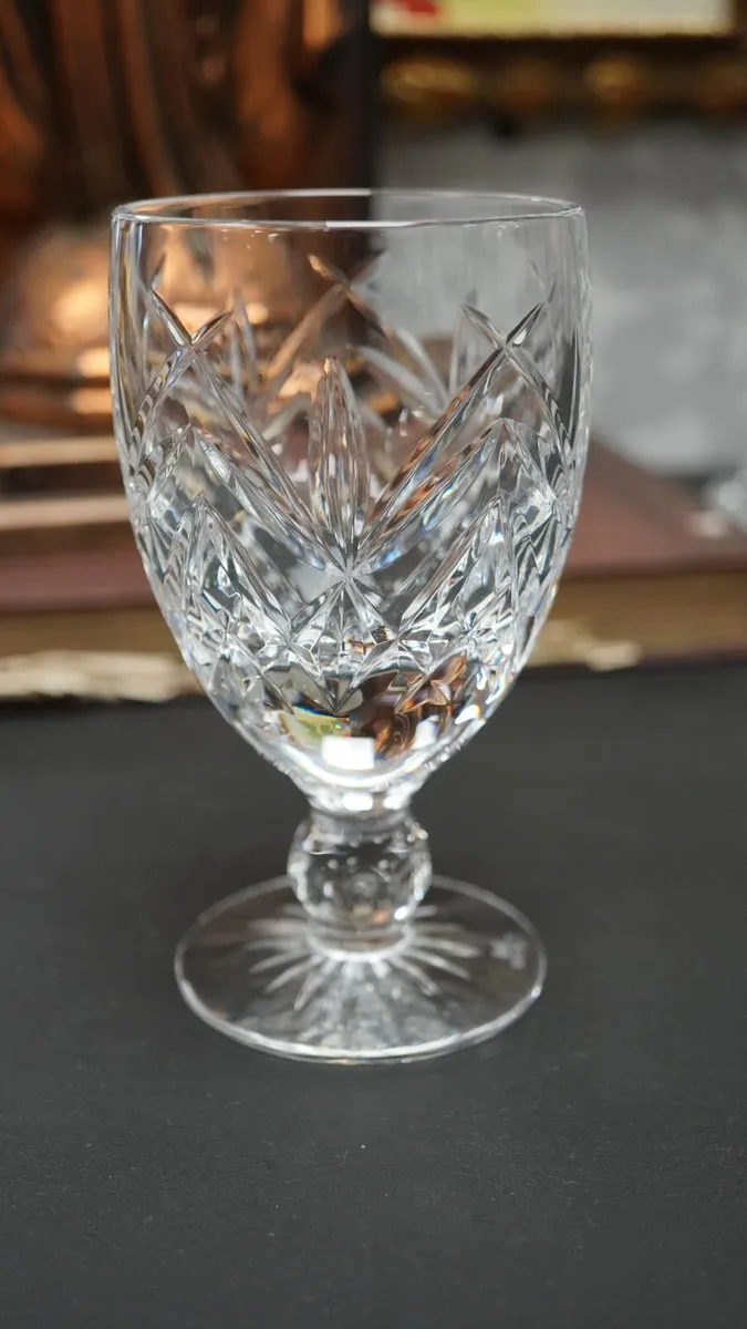 Tyrone Crystal Heavy Wine Glasses - Set of 6 - Image 2