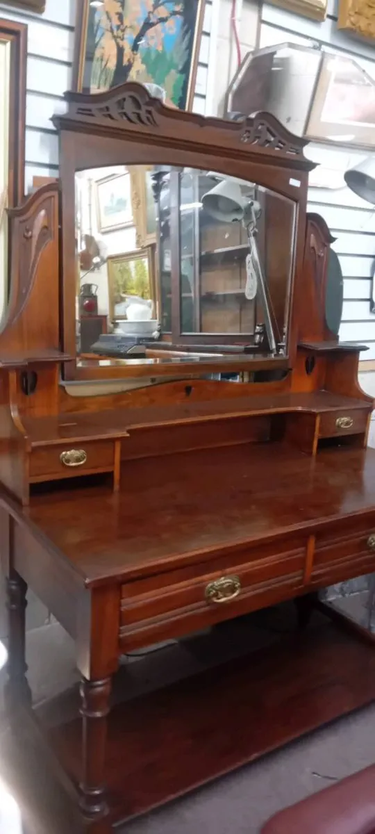 Edwardian Era Dressing Table With Mirror - Image 2