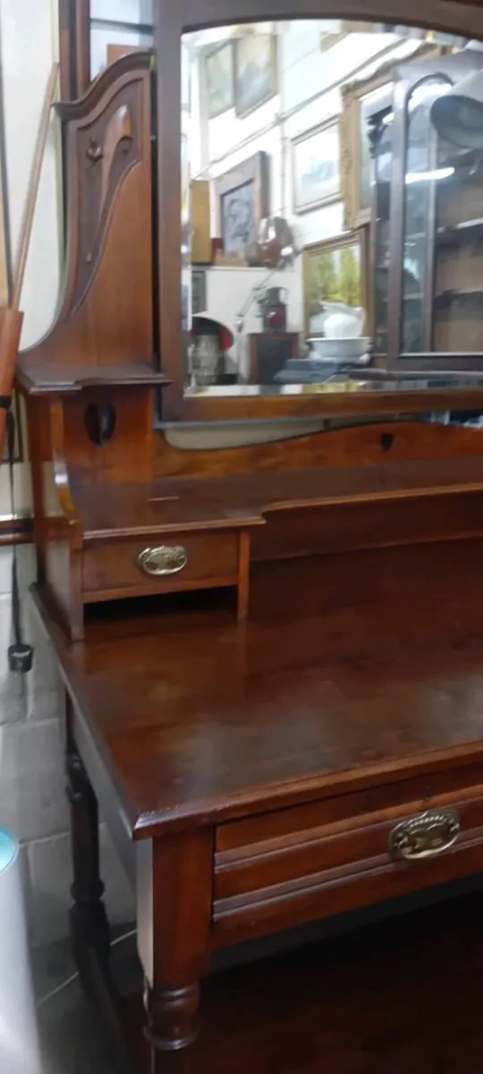 Edwardian Era Dressing Table With Mirror - Image 3