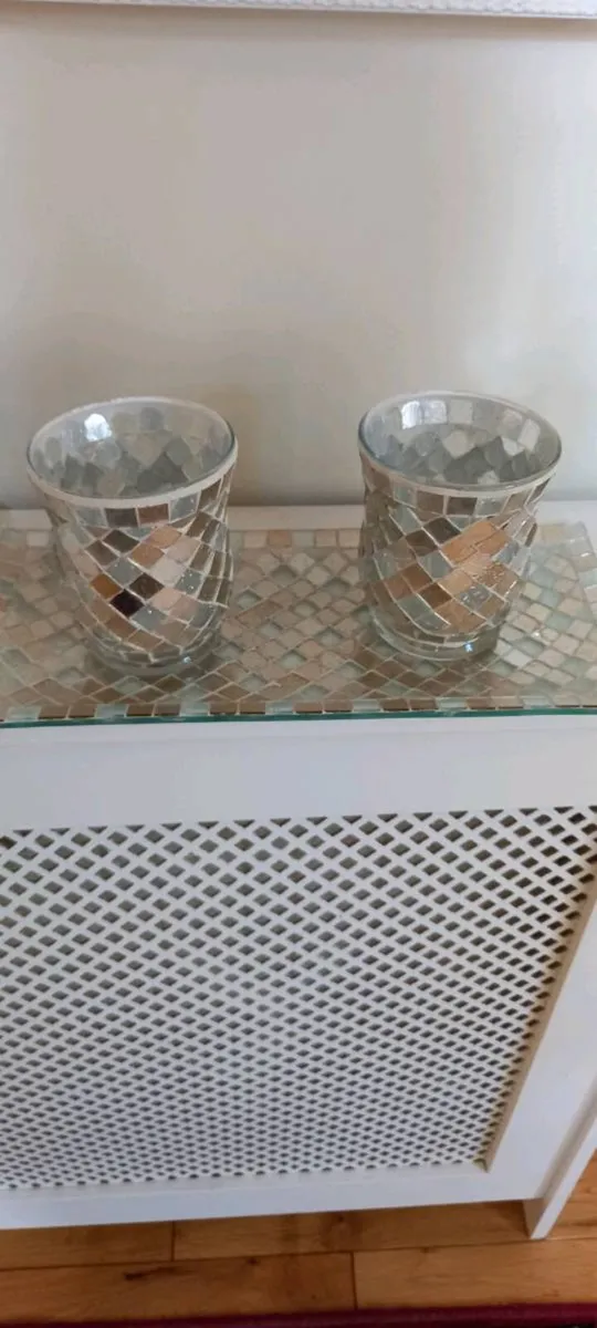 Candle holders and tray - Image 1