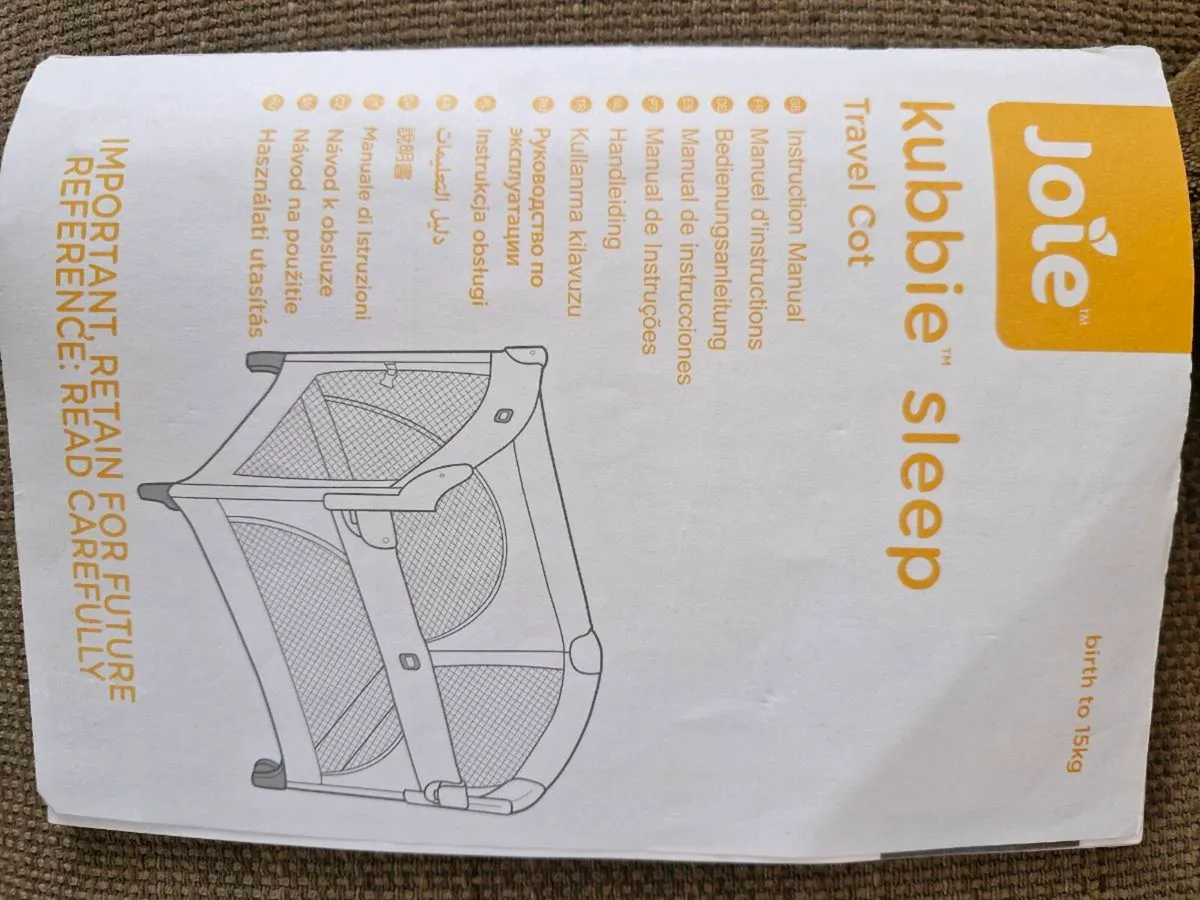 Joie travel cot and foam mattress - Image 2