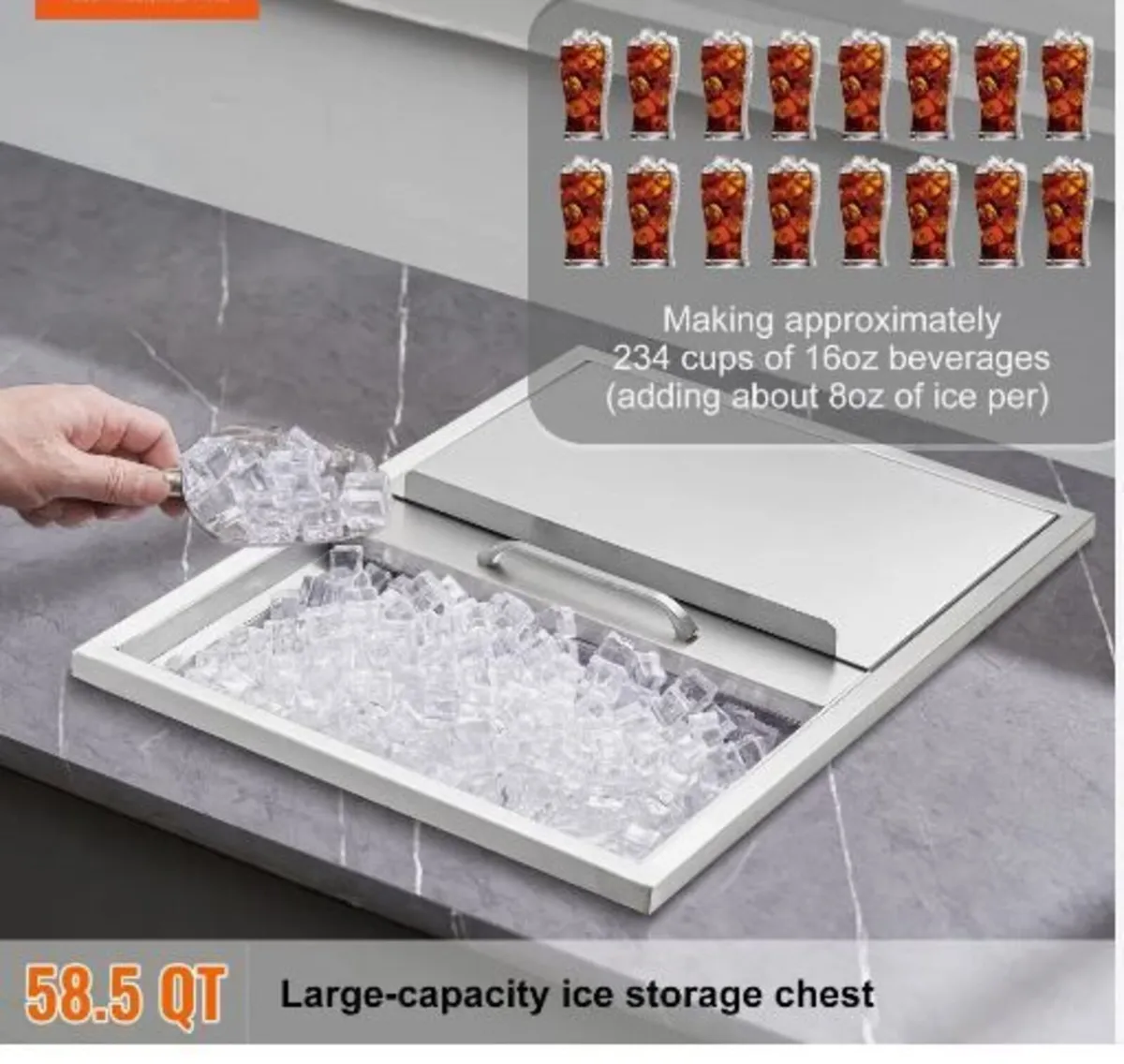 Drop in Ice Chest, 61 cm L x 46 cm W x 33 cm - Image 3