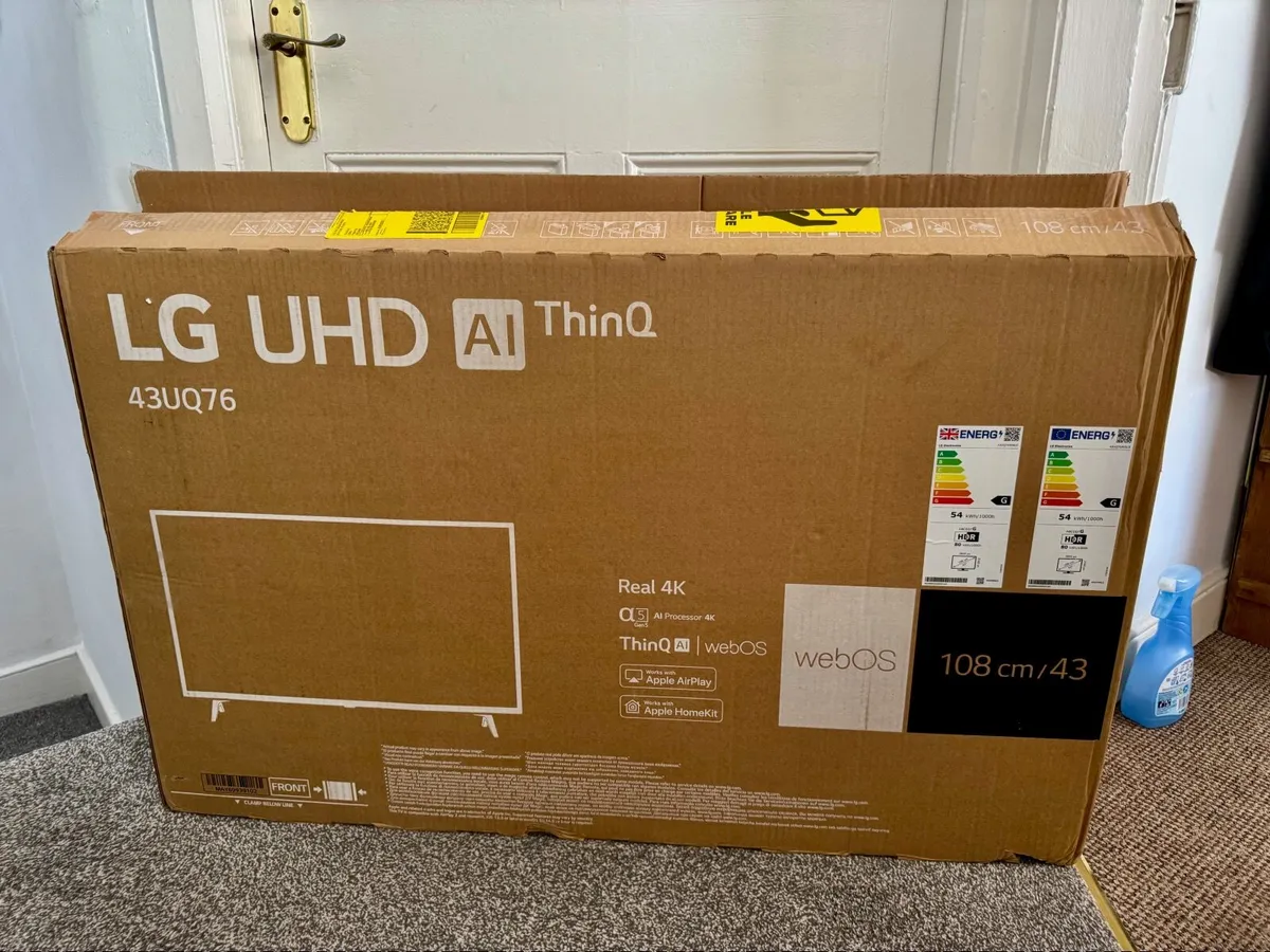 LG 43” 4K Smart TV UHD ThinQ Boxed - Image 2