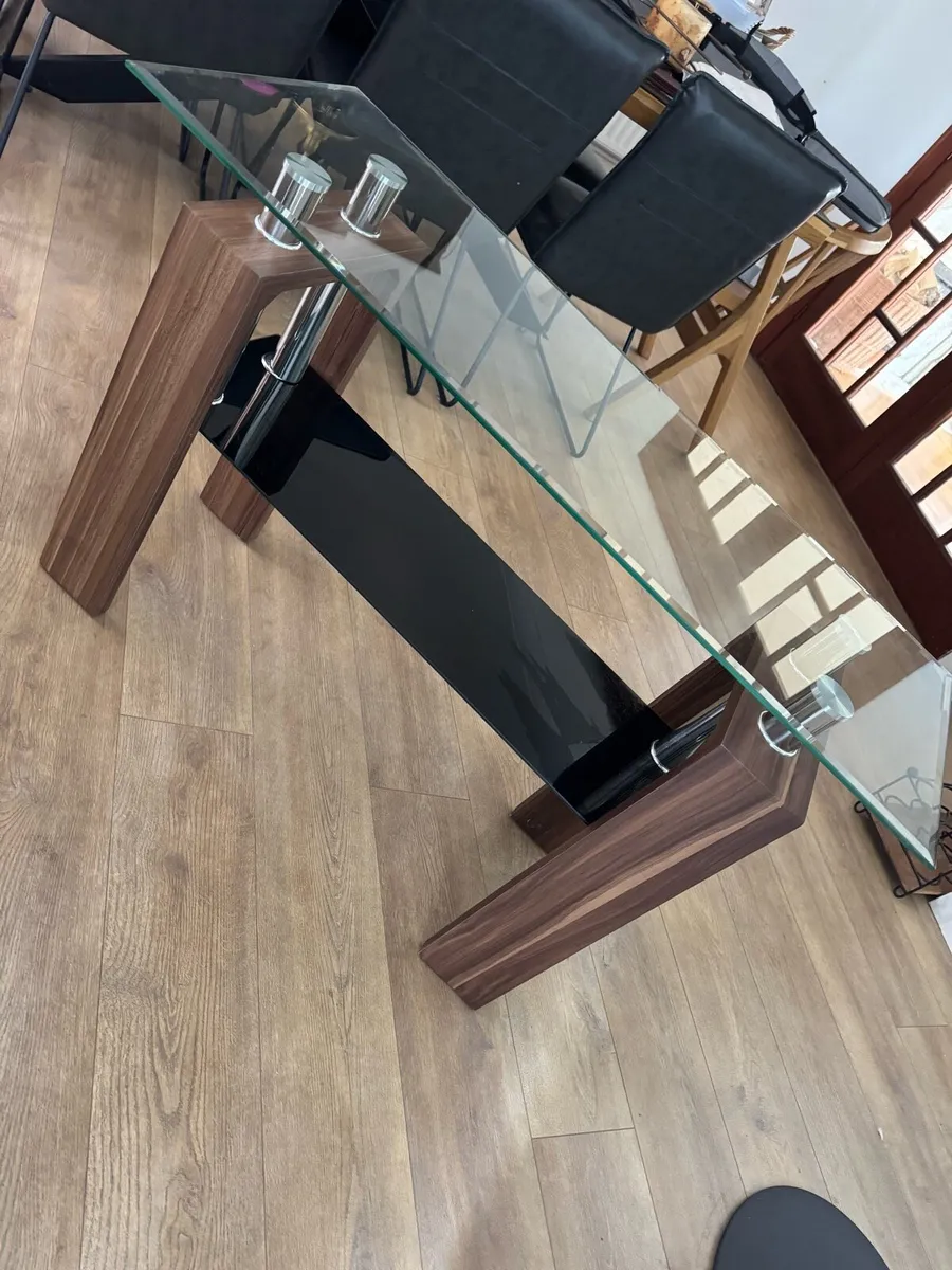 Glass wooden tables x2 - Image 1