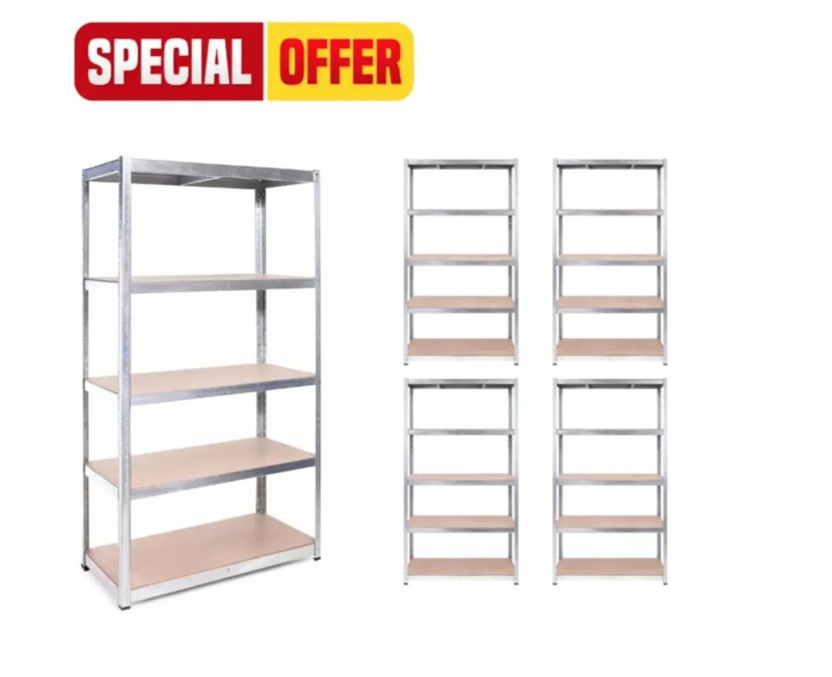 5 x Bays Flat Packed Shelving Deals - Image 1