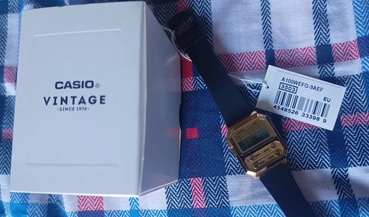 Casio Vintage Gold Digital Watch - Image 1