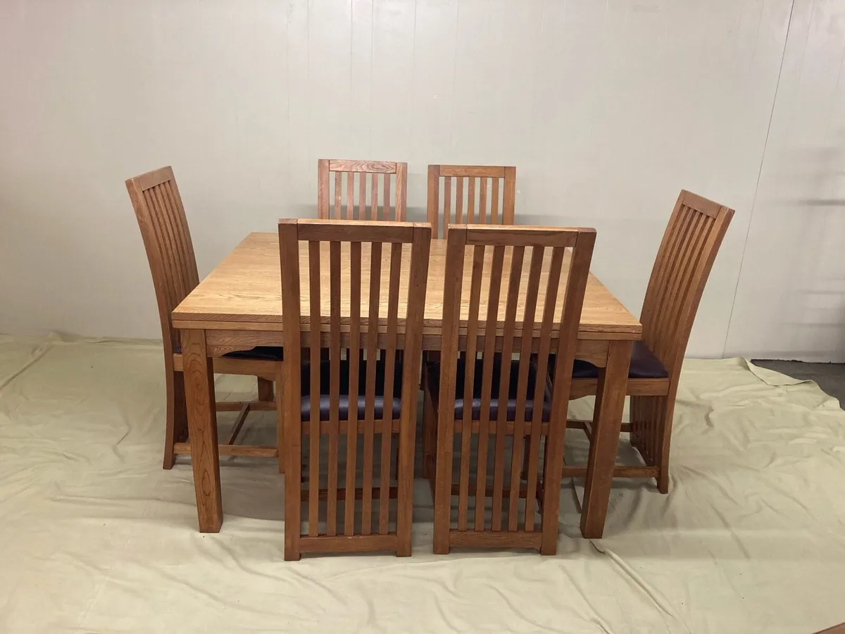 Solid Oak Dining Set - Image 2