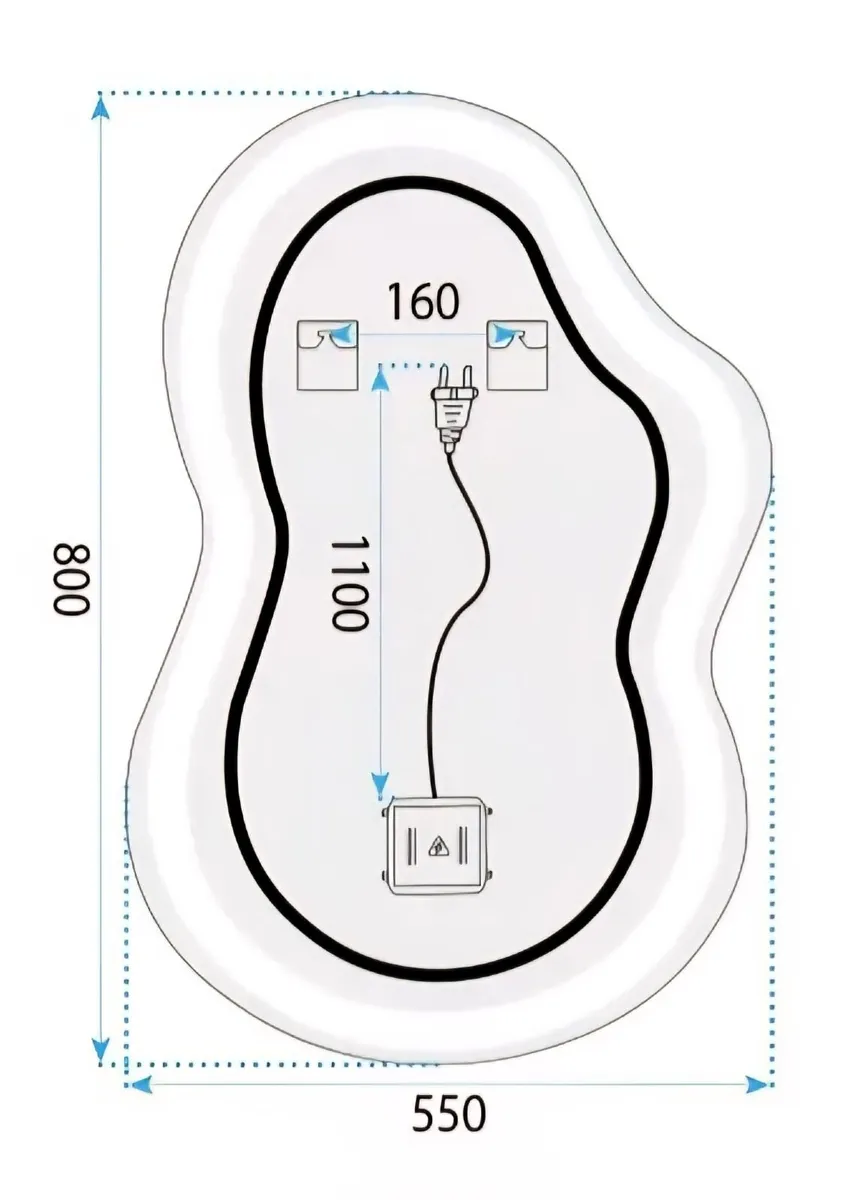 LED Bathroom Mirror Antifog Touch Switch - Image 4