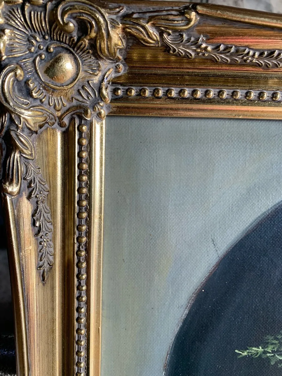 Large original floral oil on canvas. - Image 4