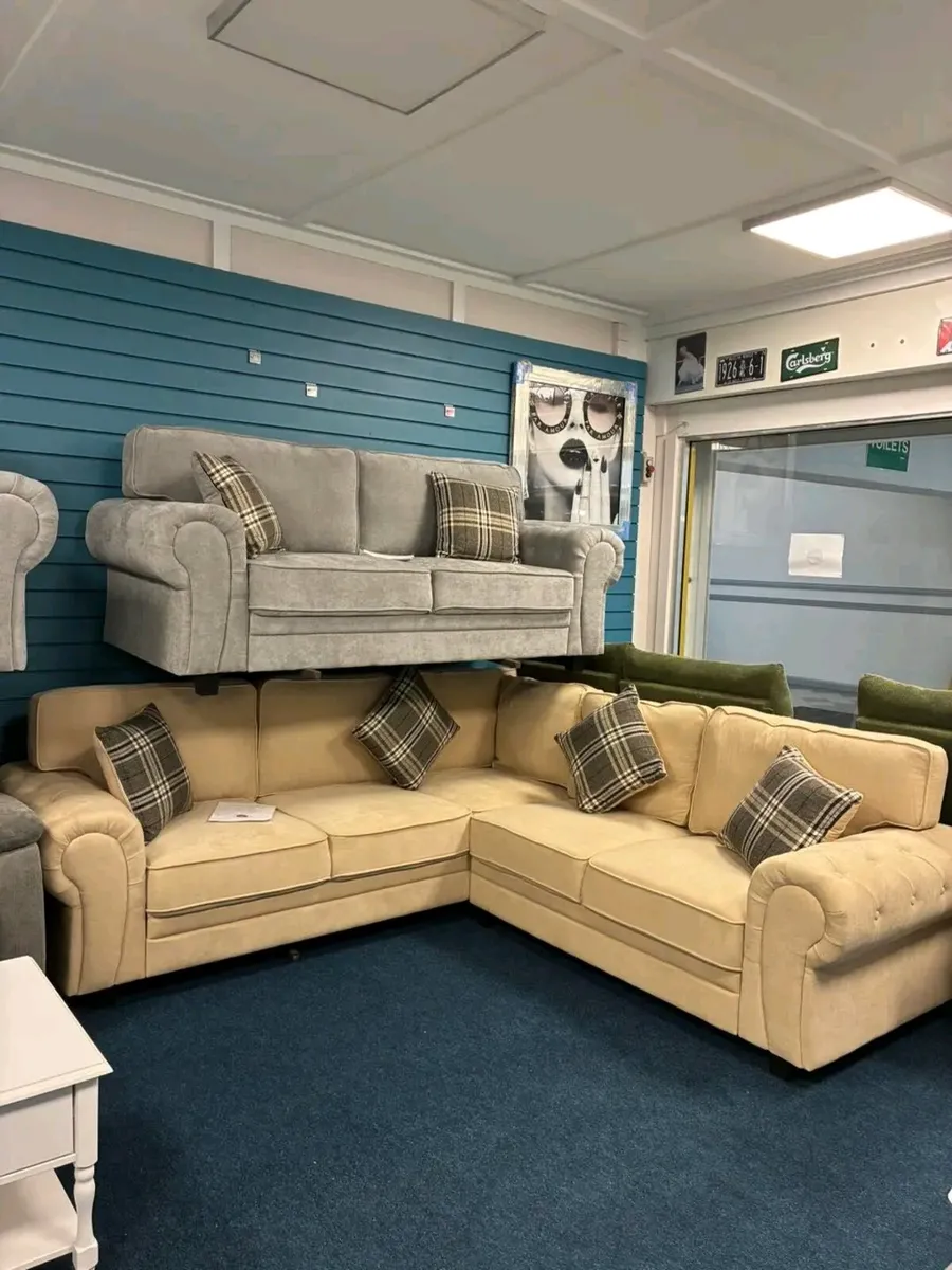 Verona Beige Scatter or Fullback Cushions Sofa - Image 1