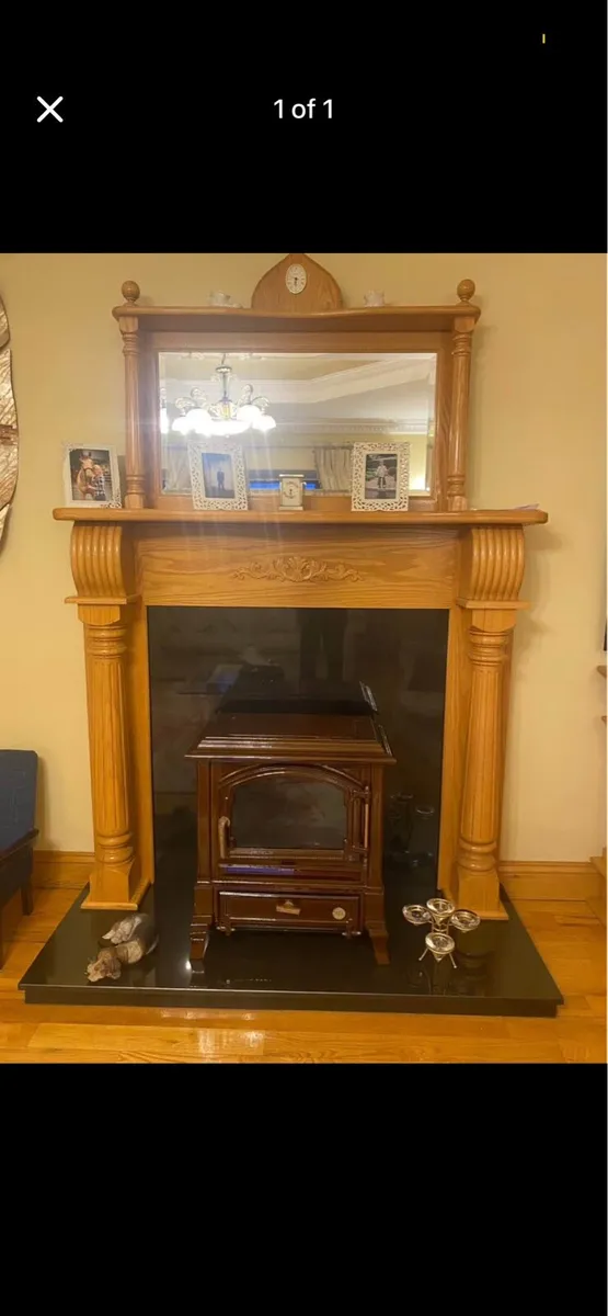 Solid Oak Fire Place