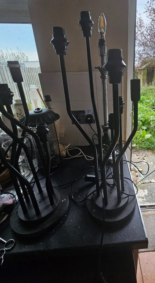 2 Unusual Multi Bulb Table Lamps - Image 2