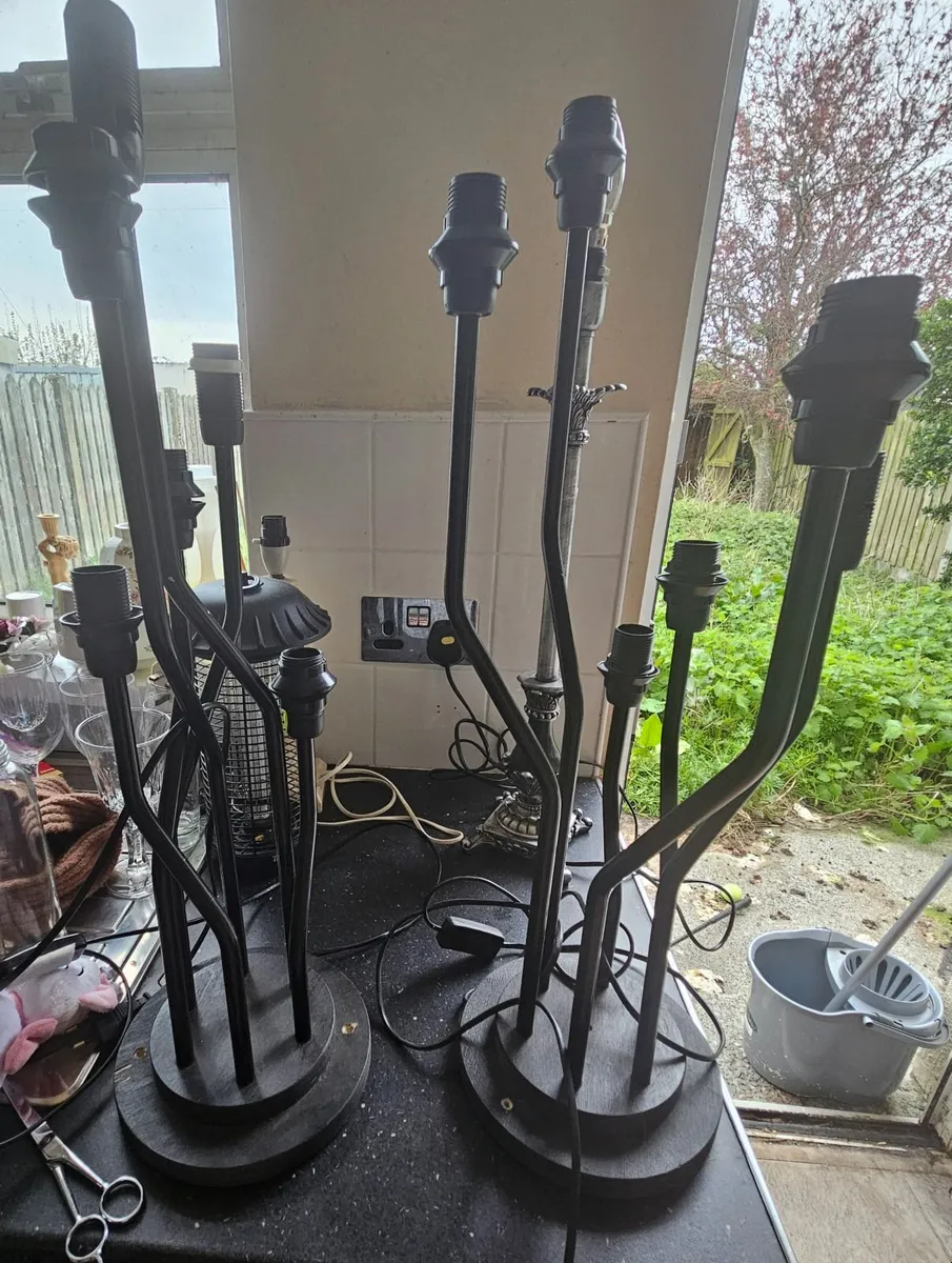 2 Unusual Multi Bulb Table Lamps - Image 3