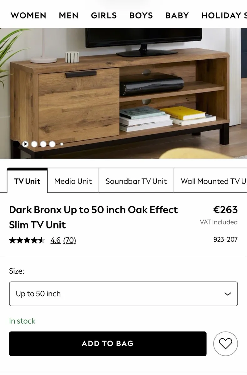 NEXT Bronx Slim TV Unit fit up to 50”tv - Image 3