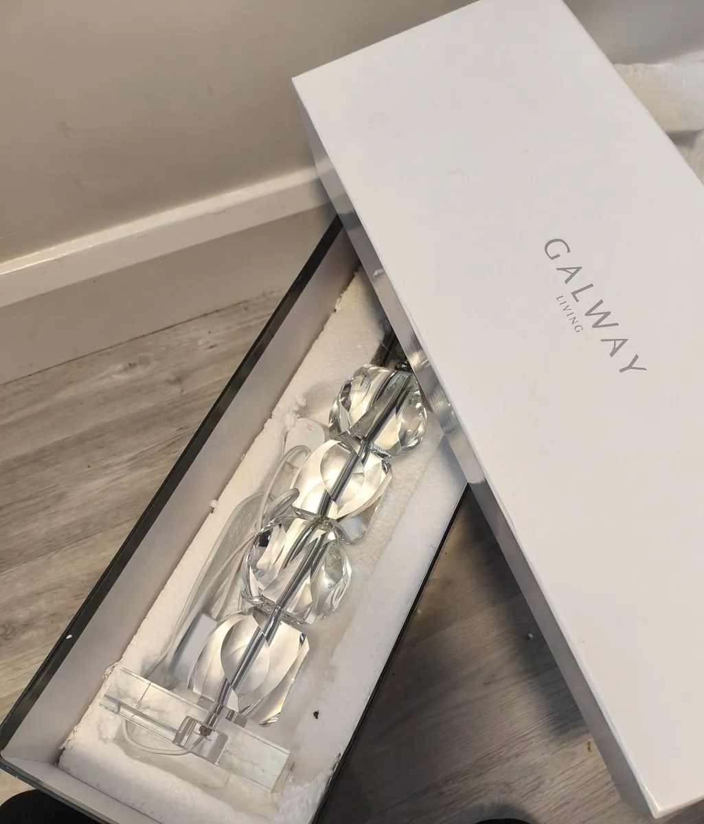 Large Galway Crystal lamp - Image 2