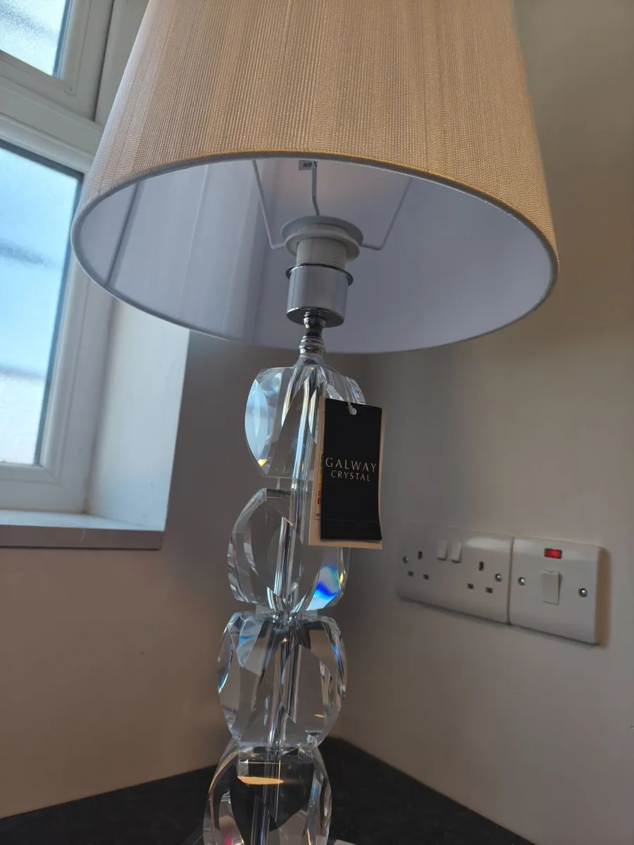 Large Galway Crystal lamp - Image 3