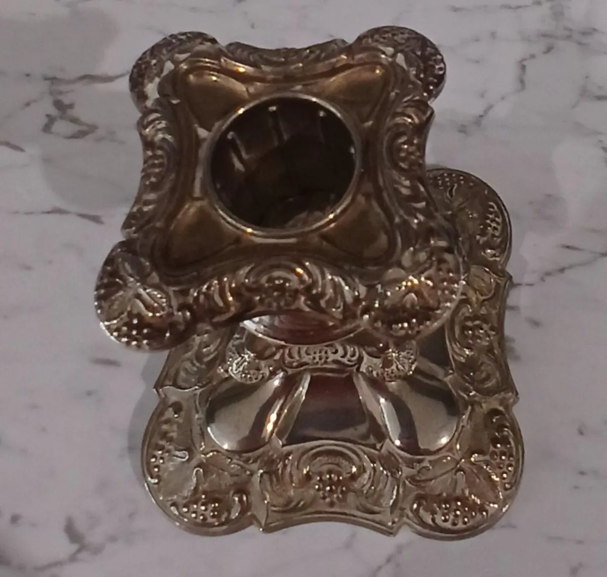 Silver Plated Candle Holder - Image 3