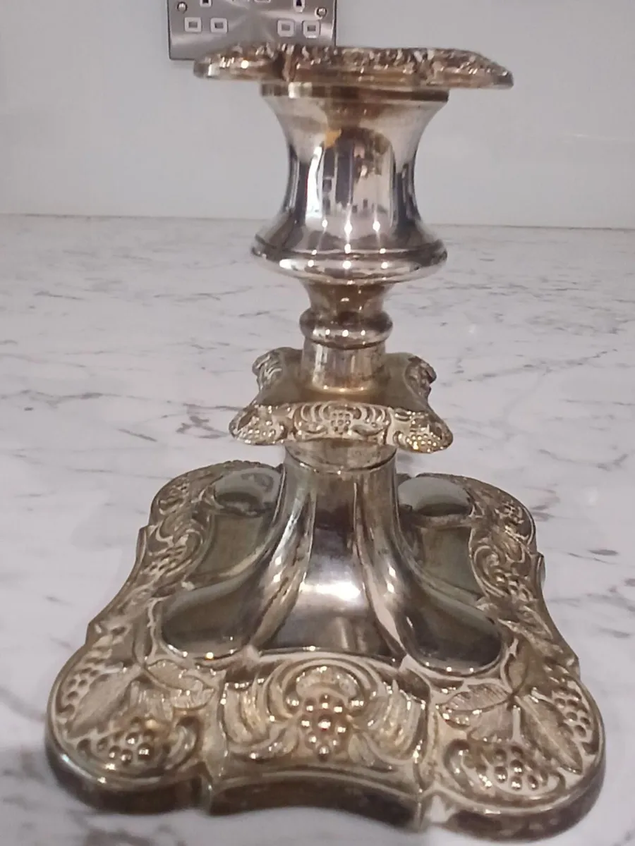 Silver Plated Candle Holder - Image 4